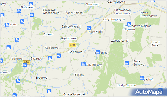 mapa Tąsewy, Tąsewy na mapie Targeo