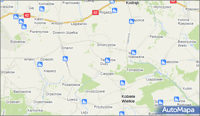 mapa Teodorów Wielki, Teodorów Wielki na mapie Targeo