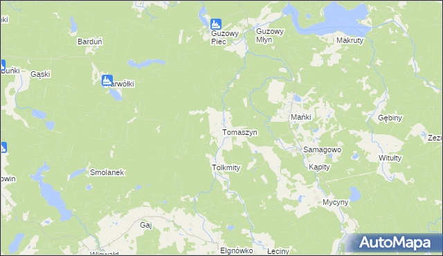 mapa Tomaszyn, Tomaszyn na mapie Targeo