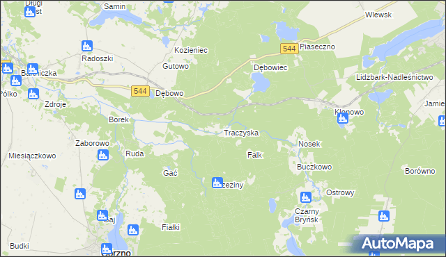 mapa Traczyska, Traczyska na mapie Targeo