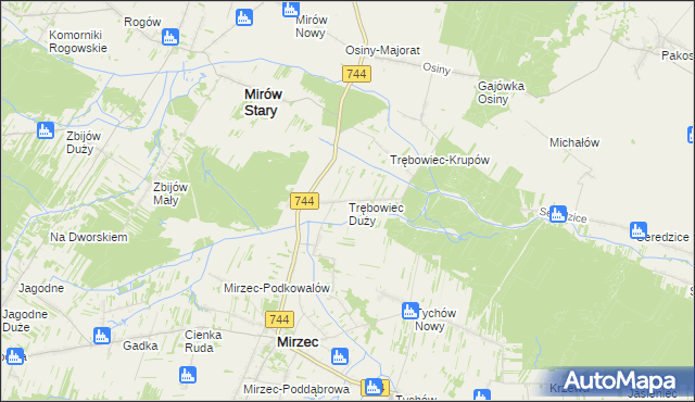 mapa Trębowiec Duży, Trębowiec Duży na mapie Targeo