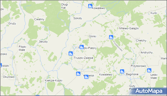 mapa Truszki-Kucze, Truszki-Kucze na mapie Targeo