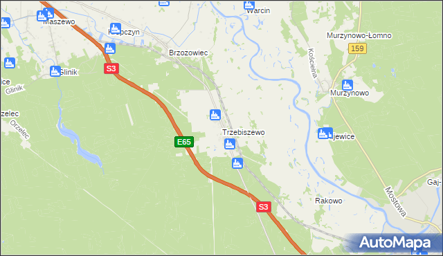 mapa Trzebiszewo, Trzebiszewo na mapie Targeo