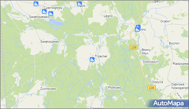 mapa Trzechel, Trzechel na mapie Targeo