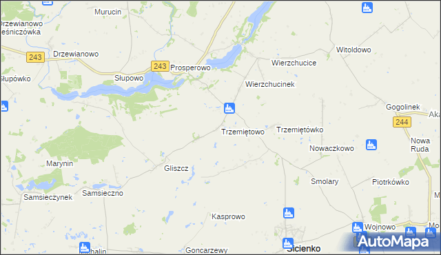 mapa Trzemiętowo, Trzemiętowo na mapie Targeo