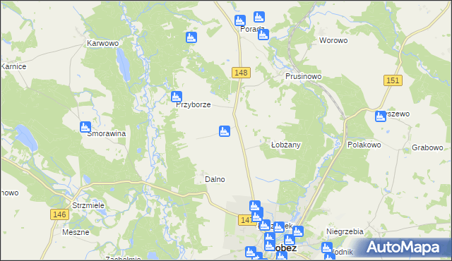 mapa Trzeszczyna, Trzeszczyna na mapie Targeo