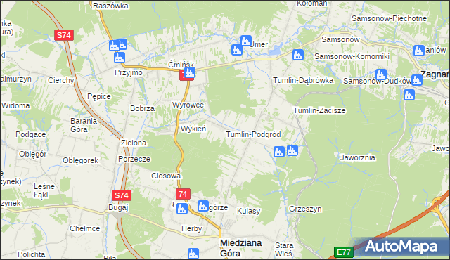 mapa Tumlin-Podgród, Tumlin-Podgród na mapie Targeo