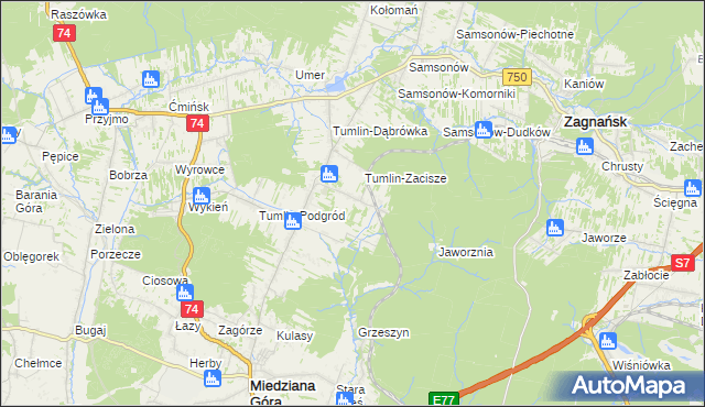 mapa Tumlin-Węgle, Tumlin-Węgle na mapie Targeo