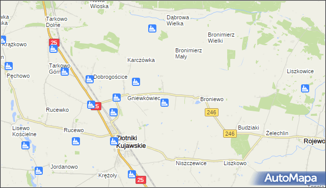 mapa Tupadły gmina Złotniki Kujawskie, Tupadły gmina Złotniki Kujawskie na mapie Targeo