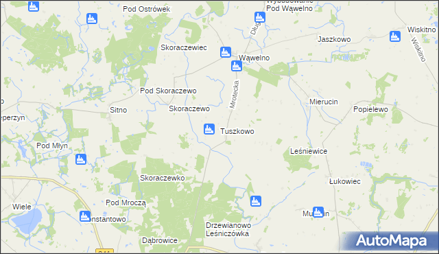 mapa Tuszkowo, Tuszkowo na mapie Targeo