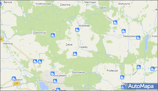 mapa Upadły, Upadły na mapie Targeo