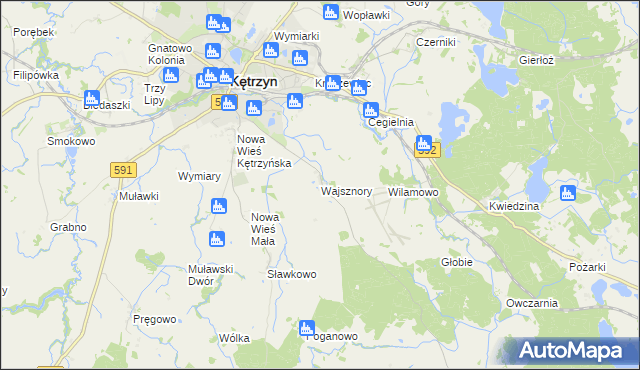 mapa Wajsznory, Wajsznory na mapie Targeo