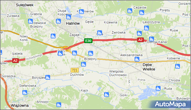mapa Wielgolas Brzeziński, Wielgolas Brzeziński na mapie Targeo