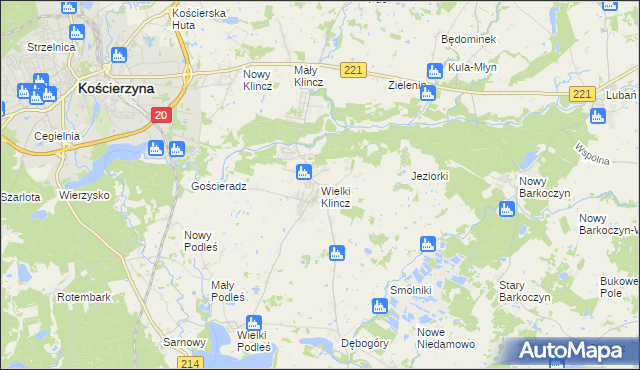 mapa Wielki Klincz, Wielki Klincz na mapie Targeo