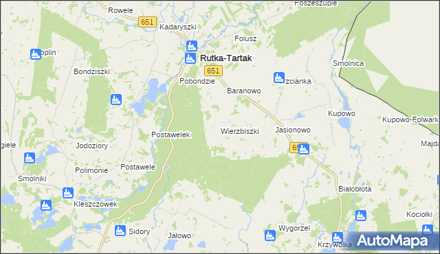 mapa Wierzbiszki, Wierzbiszki na mapie Targeo