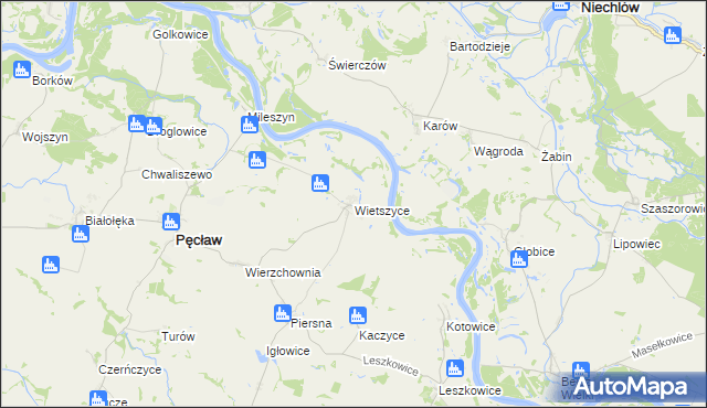 mapa Wietszyce, Wietszyce na mapie Targeo