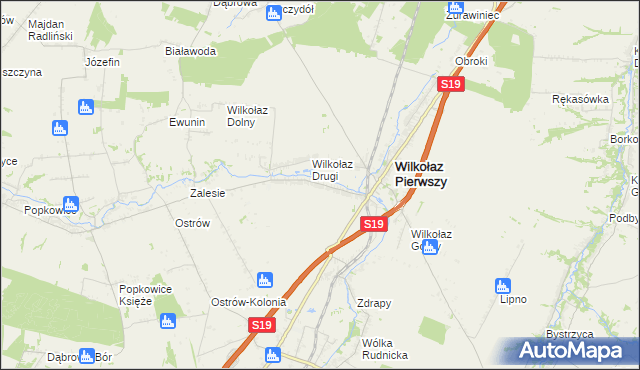 mapa Wilkołaz Trzeci, Wilkołaz Trzeci na mapie Targeo