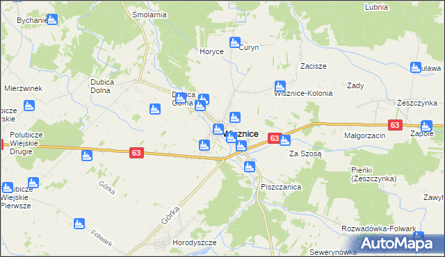 mapa Wisznice, Wisznice na mapie Targeo