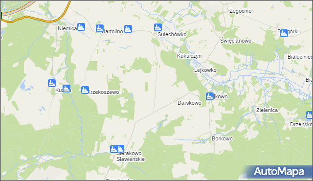 mapa Witosław gmina Malechowo, Witosław gmina Malechowo na mapie Targeo