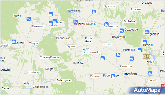 mapa Wola Brzeźniowska, Wola Brzeźniowska na mapie Targeo