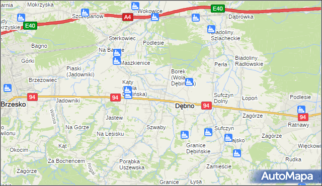 mapa Wola Dębińska, Wola Dębińska na mapie Targeo
