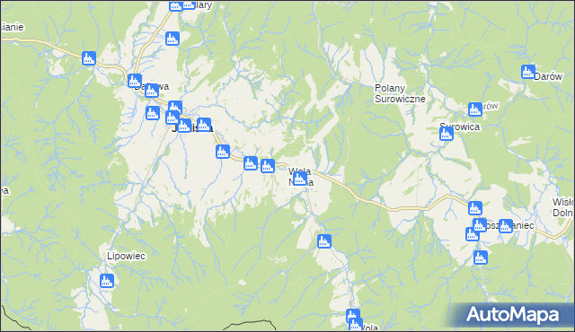 mapa Wola Niżna, Wola Niżna na mapie Targeo