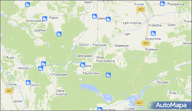 mapa Wola Pszczółecka, Wola Pszczółecka na mapie Targeo