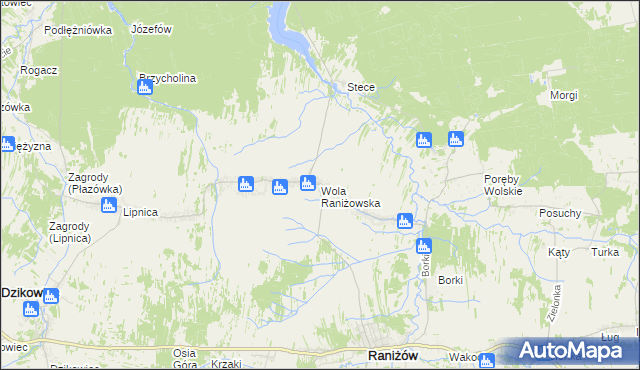 mapa Wola Raniżowska, Wola Raniżowska na mapie Targeo