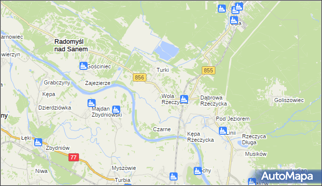 mapa Wola Rzeczycka, Wola Rzeczycka na mapie Targeo