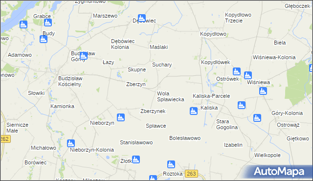 mapa Wola Spławiecka, Wola Spławiecka na mapie Targeo