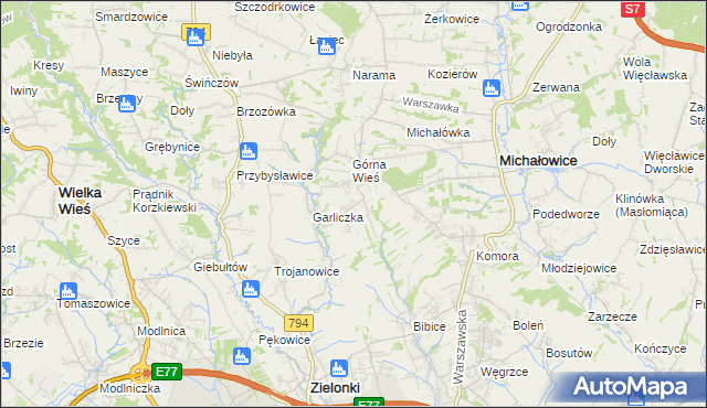mapa Wola Zachariaszowska, Wola Zachariaszowska na mapie Targeo