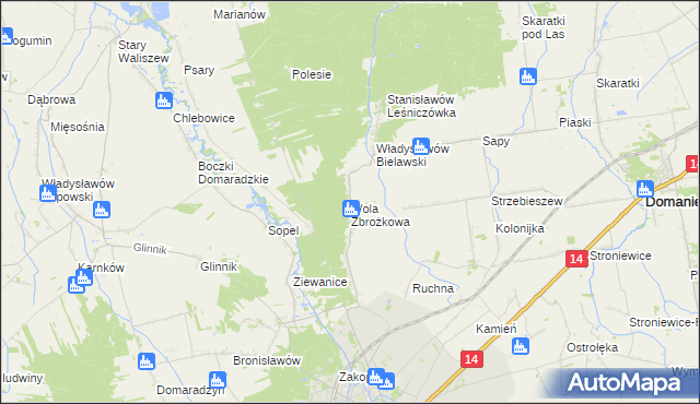 mapa Wola Zbrożkowa, Wola Zbrożkowa na mapie Targeo