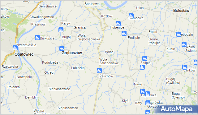 mapa Wola Żelichowska, Wola Żelichowska na mapie Targeo