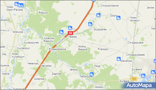 mapa Wólka Babska, Wólka Babska na mapie Targeo