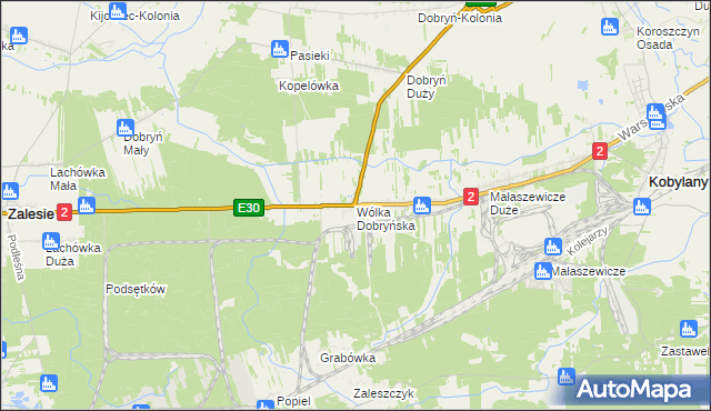 mapa Wólka Dobryńska, Wólka Dobryńska na mapie Targeo