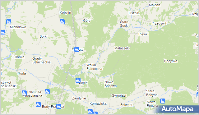 mapa Wólka Grochowa, Wólka Grochowa na mapie Targeo