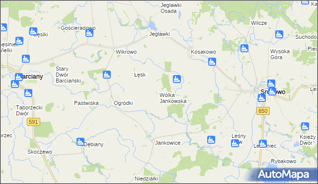 mapa Wólka Jankowska, Wólka Jankowska na mapie Targeo