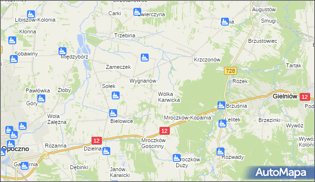 mapa Wólka Karwicka, Wólka Karwicka na mapie Targeo