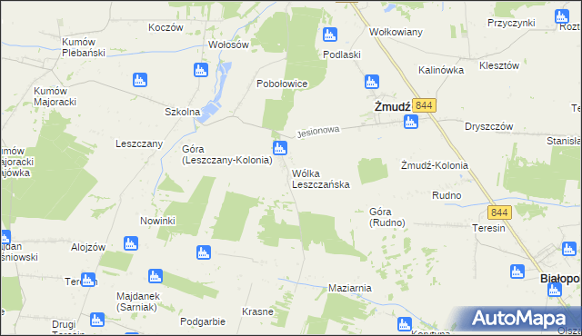 mapa Wólka Leszczańska, Wólka Leszczańska na mapie Targeo