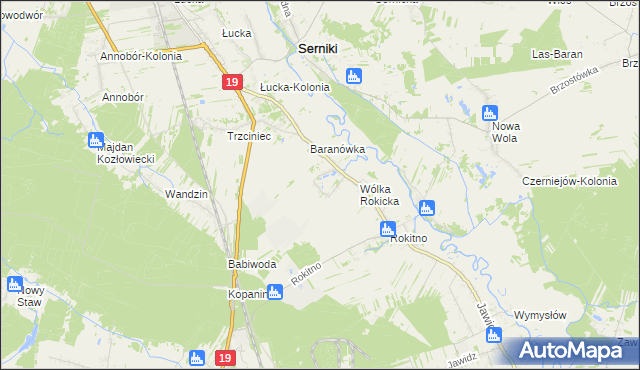 mapa Wólka Rokicka-Kolonia, Wólka Rokicka-Kolonia na mapie Targeo
