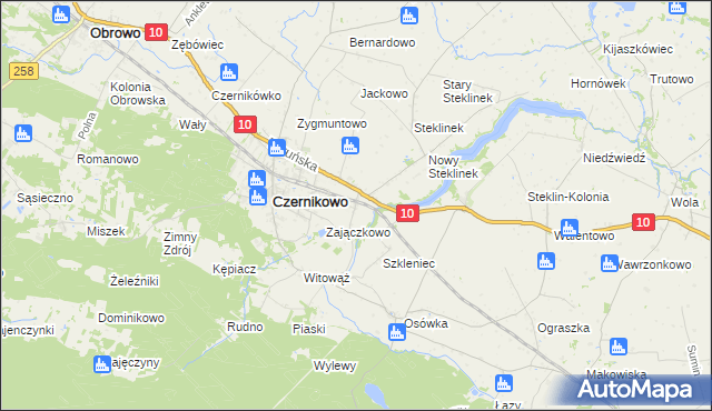 mapa Wygoda gmina Czernikowo, Wygoda gmina Czernikowo na mapie Targeo