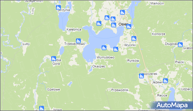 mapa Wymysłowo gmina Osiek, Wymysłowo gmina Osiek na mapie Targeo