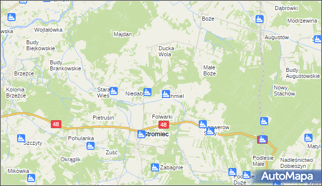 mapa Zachmiel, Zachmiel na mapie Targeo