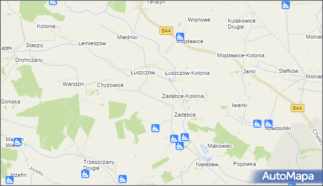 mapa Zadębce-Kolonia, Zadębce-Kolonia na mapie Targeo