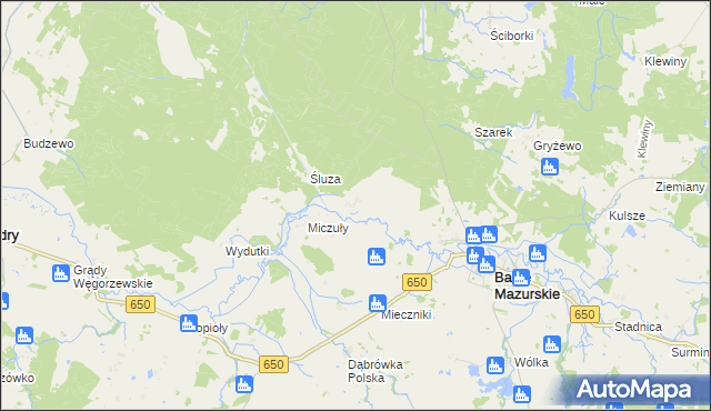 mapa Zakałcze Wielkie, Zakałcze Wielkie na mapie Targeo