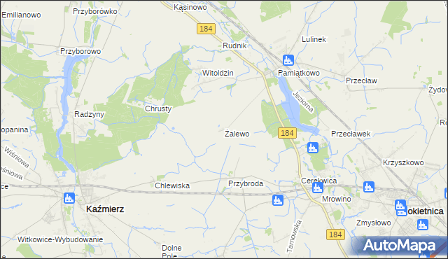 mapa Żalewo, Żalewo na mapie Targeo