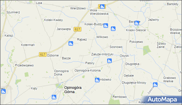 mapa Załuże-Imbrzyki, Załuże-Imbrzyki na mapie Targeo