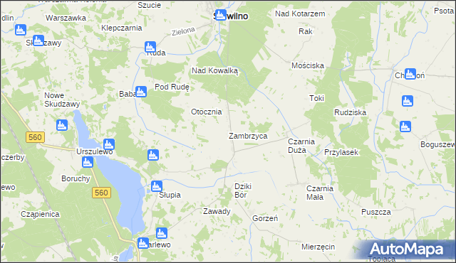 mapa Zambrzyca, Zambrzyca na mapie Targeo
