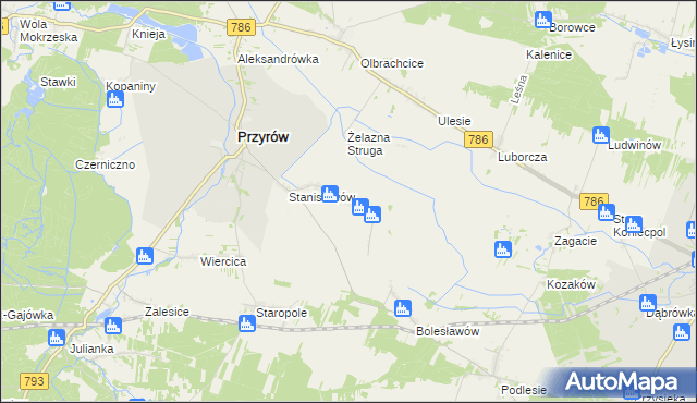 mapa Zarębice, Zarębice na mapie Targeo