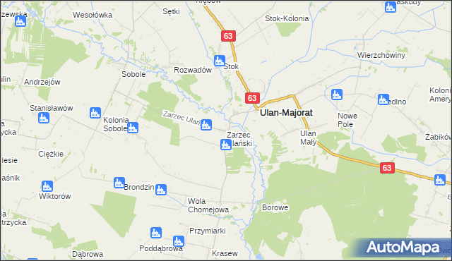 mapa Zarzec Ulański, Zarzec Ulański na mapie Targeo